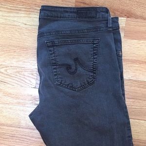 AG The Stevie Ankle charcoal grey jean